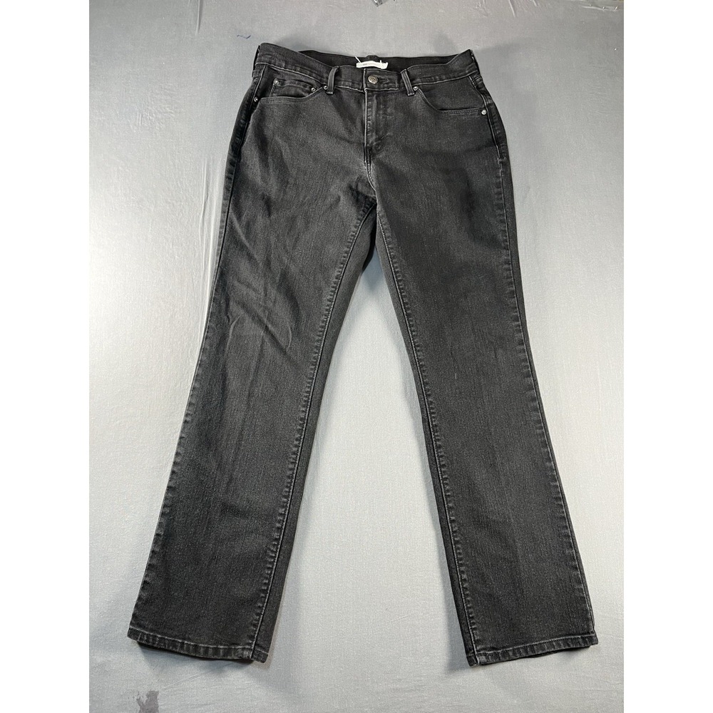 Levis 505 Men's Jeans Size 30x30 Black Regular Fit Straight Leg Denim Casual